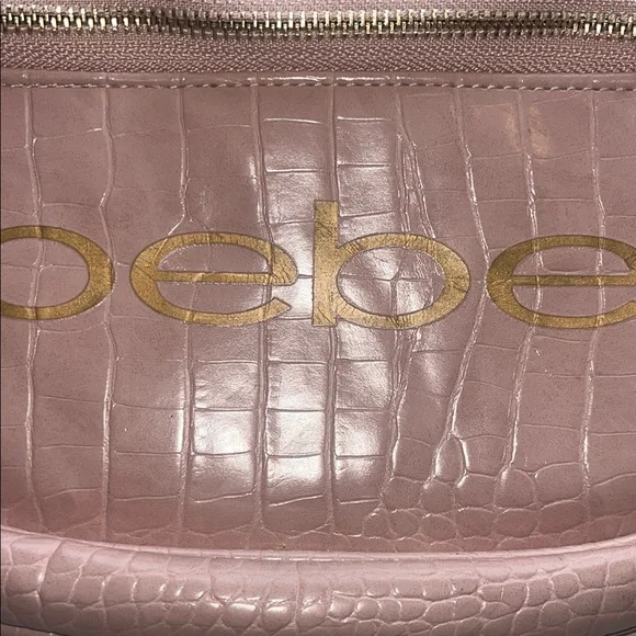 Bebe Pink and Gold Crossbody Bag with Metallic Finish - Picture 5 of 10